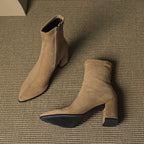 Virelle Suede Block-Heel Boots – Product image 16