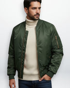 Quilted Lined Bomber Jacket for Men