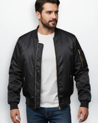 Quilted Lined Bomber Jacket for Men