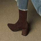Virelle Suede Block-Heel Boots – Product image 03