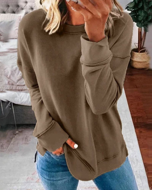 Relaxed Fit Long Sleeve Women's Sweater 0