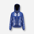 Shiny Winter Jacket with High Collar for Women