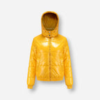 Shiny Winter Jacket with High Collar for Women