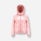 Shiny Winter Jacket with High Collar for Women