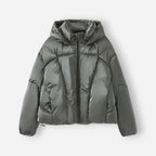 Short Hooded Puffer Jacket for Women