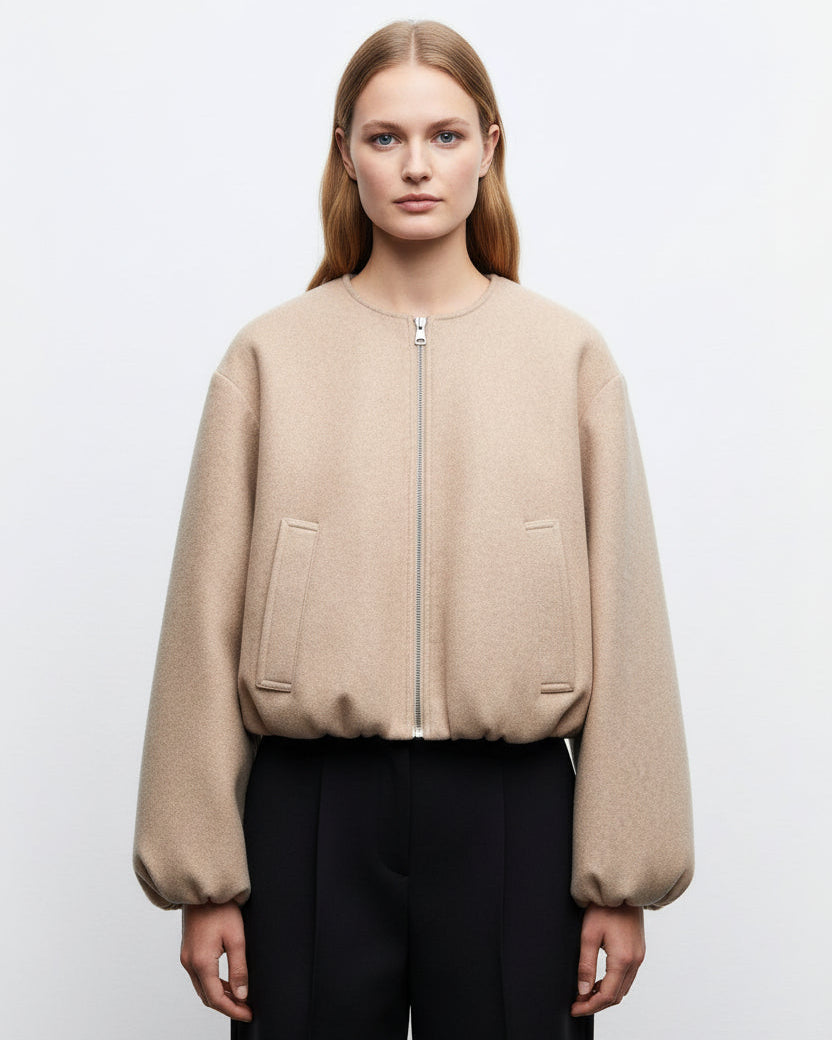 Short Puff Sleeve Jacket for Women