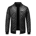 Slim Fit Black Leather Jacket for Men