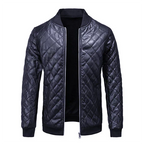 Slim Fit Black Leather Jacket for Men