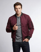 Slim Fit Lightweight Bomber Jacket for Men