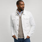 Slim Fit Shirt Jacket for Men with Chest Pockets
