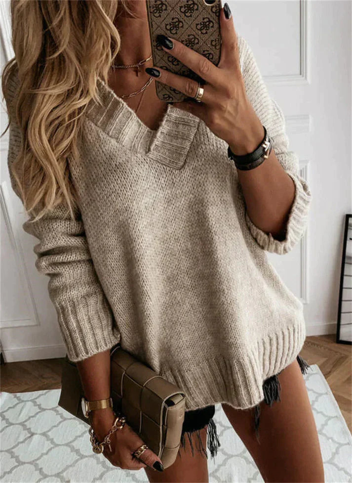 Soft Knit V-Neck Sweater for Women 6