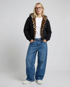 Sporty Hooded Bomber Jacket for Women
