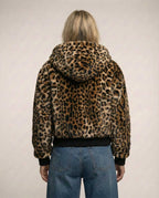 Sporty Hooded Bomber Jacket for Women