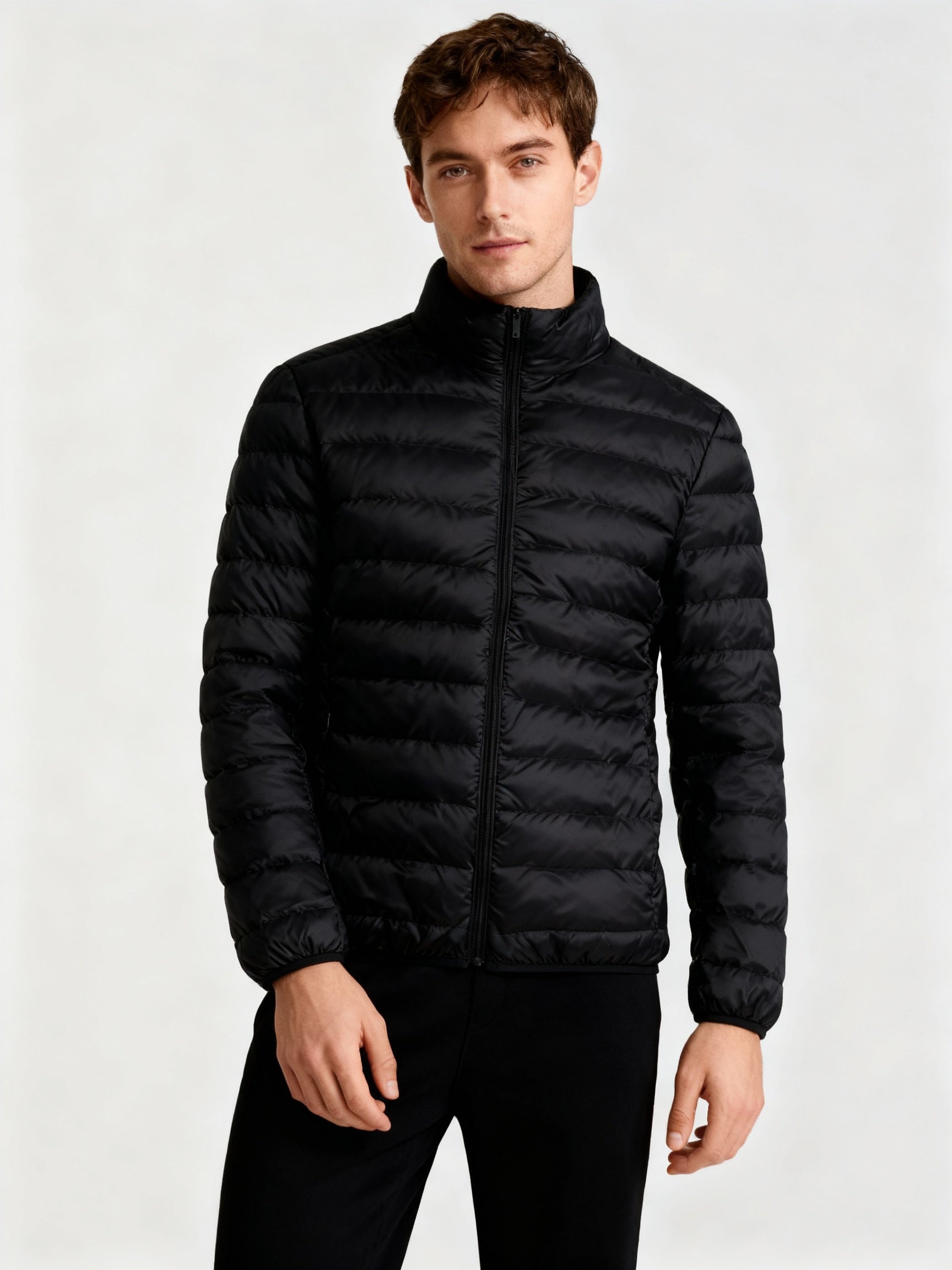Ultralight Quilted Hooded Jacket for Men