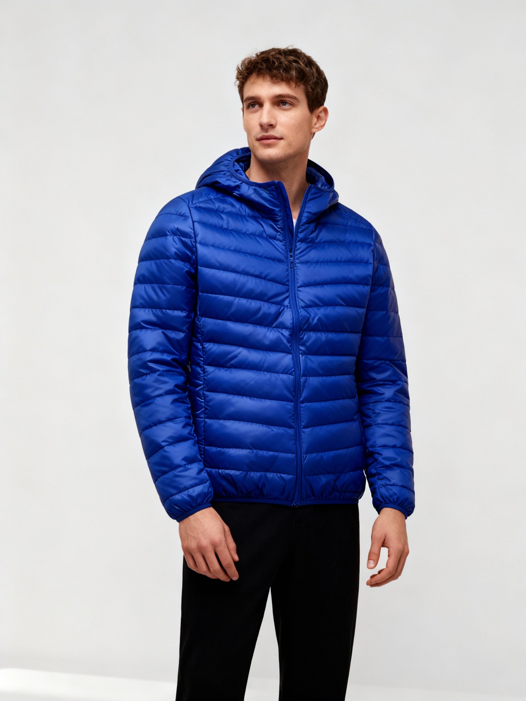 Ultralight Quilted Hooded Jacket for Men