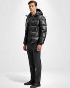 Unisex Medium Length Puffer Jacket with Hood