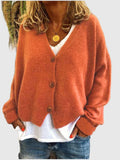 V-Neck Buttoned Long Cardigan for Women 0