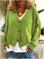 V-Neck Buttoned Long Cardigan for Women 4
