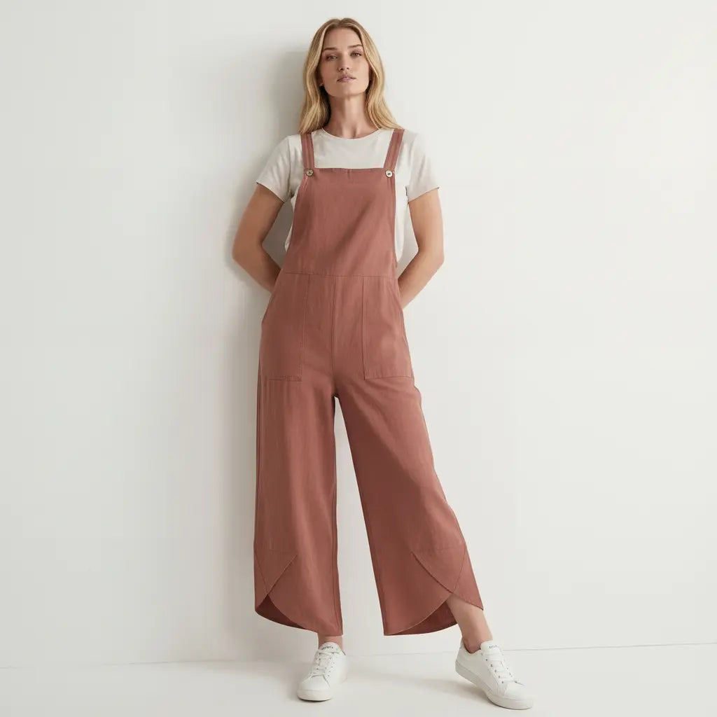 Wide Fit Lightweight Dungarees for Women