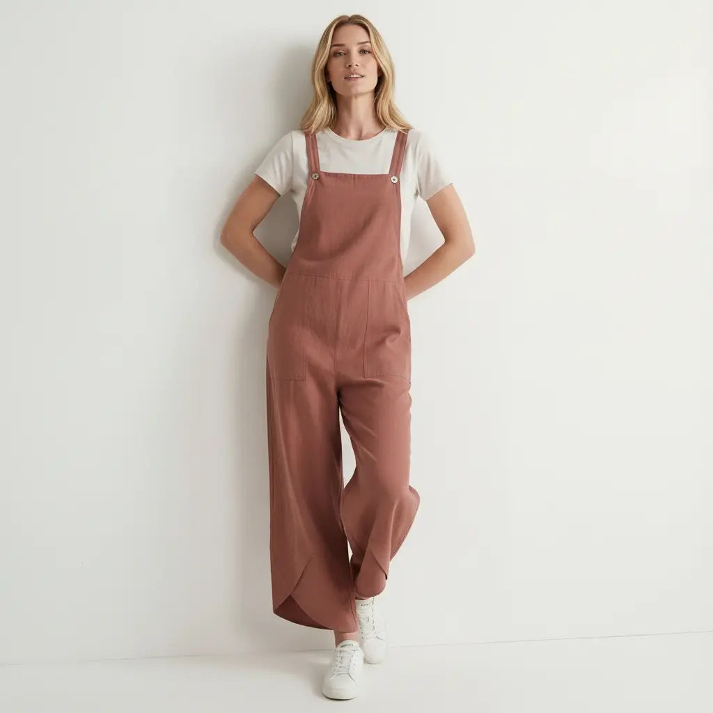 Wide Fit Lightweight Dungarees for Women