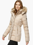 Women's Tailored Winter Jacket with Removable Faux Fur Hood