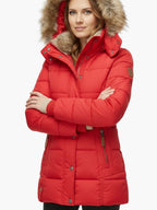 Women's Tailored Winter Jacket with Removable Faux Fur Hood