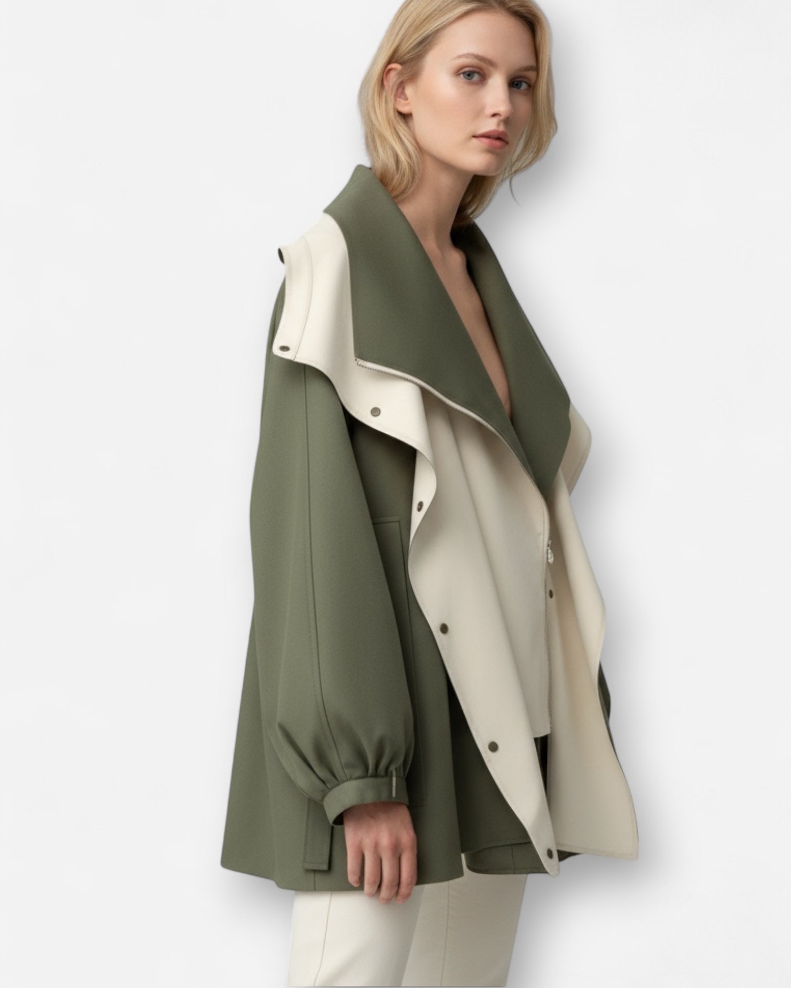 Women's Waterproof Coat with Multi-Layer Hood