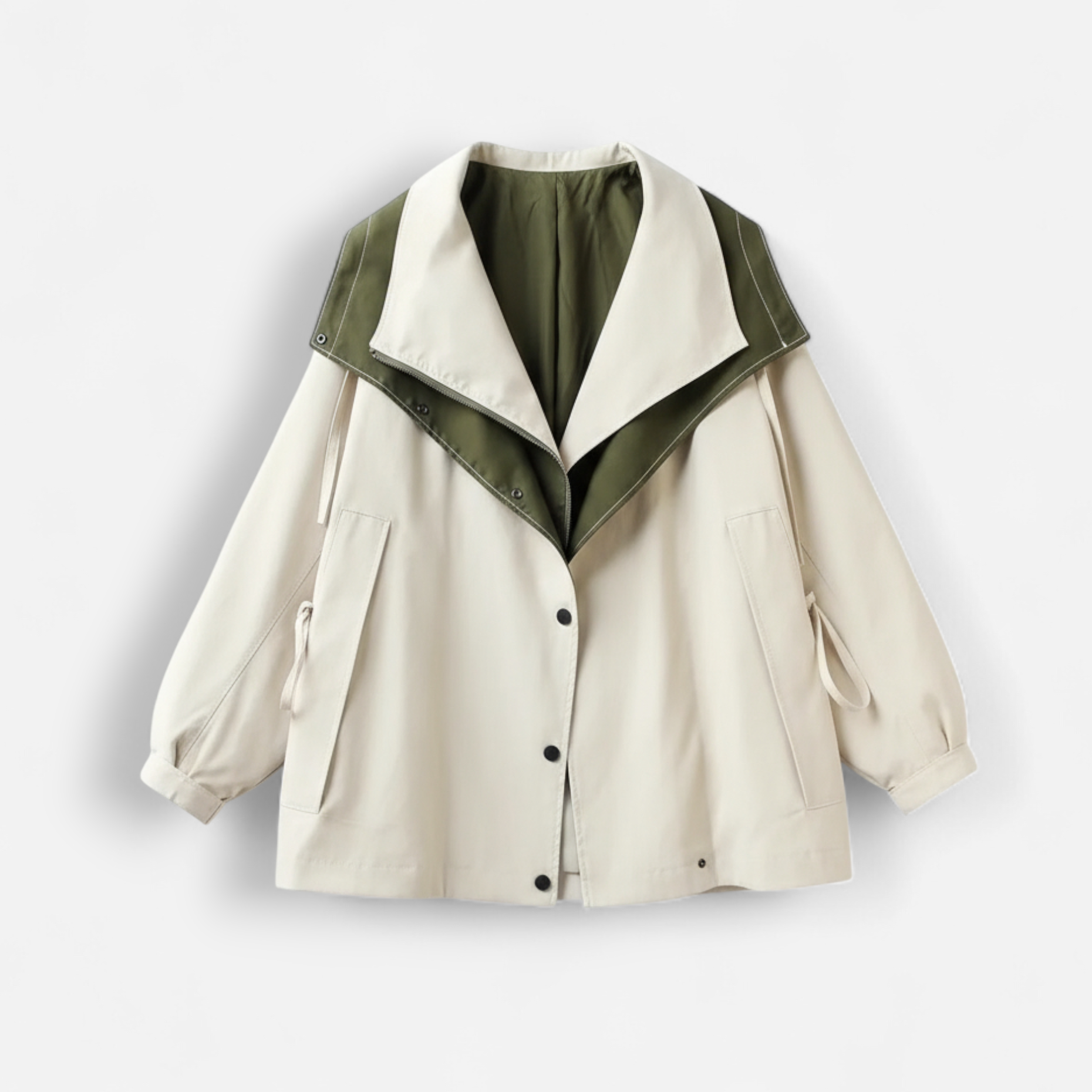 Women's Waterproof Coat with Multi-Layer Hood