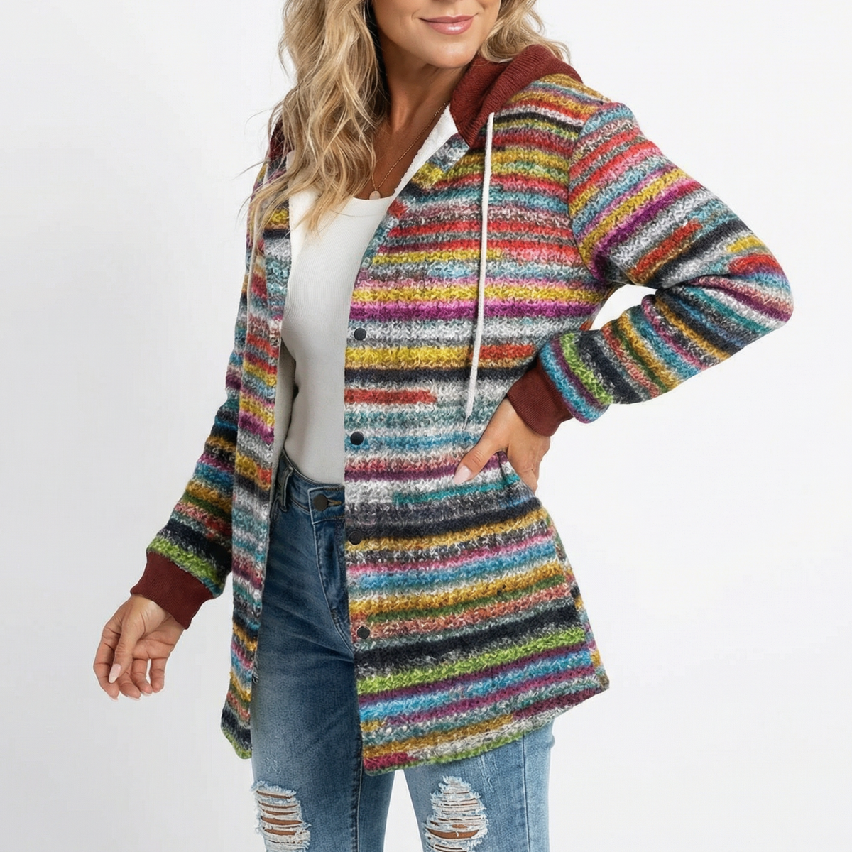 Braemar Plaid Hooded Coat – Product image 01