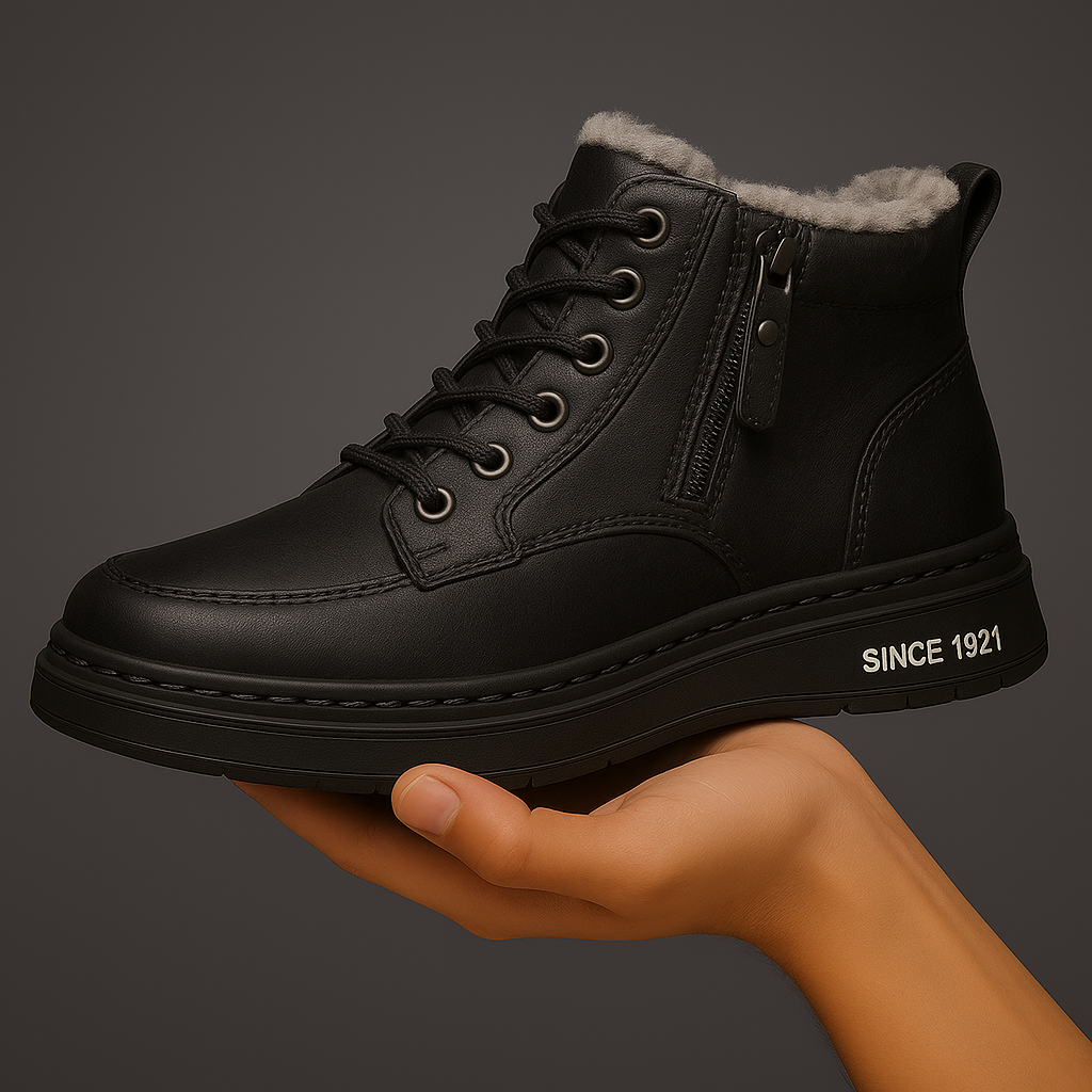 Dunmore Fleece-Lined Leather Sneakers – Product image 02