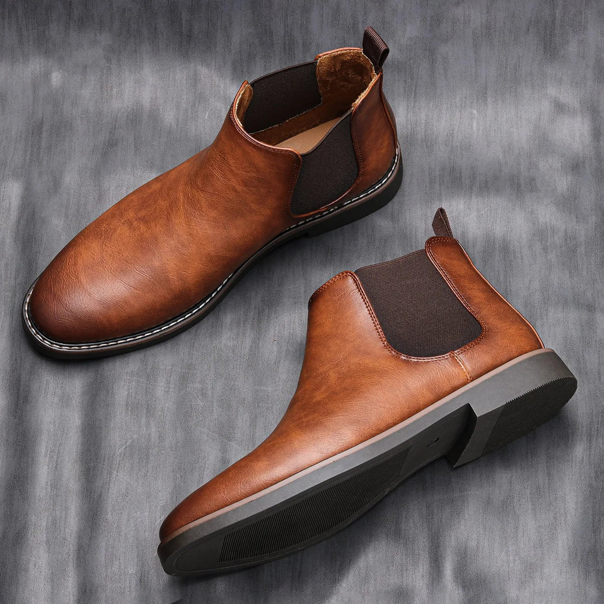 Men's Comfort Round Toe Chelsea Boots