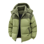 Hooded Puffer Jacket for Women with Cord Panel Detail