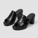 Elegant Comfort Mule Sandals - arch support detail for comfortable posture