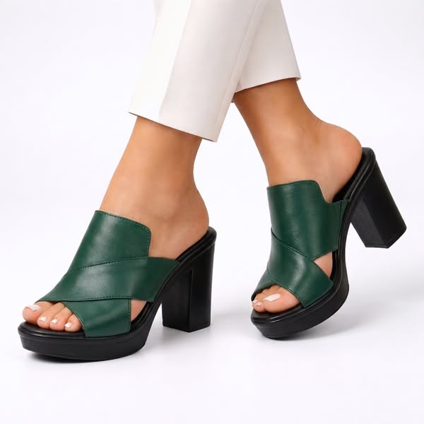 Elegant Comfort Mule Sandals worn on foot - stylish everyday look by Sistrow London