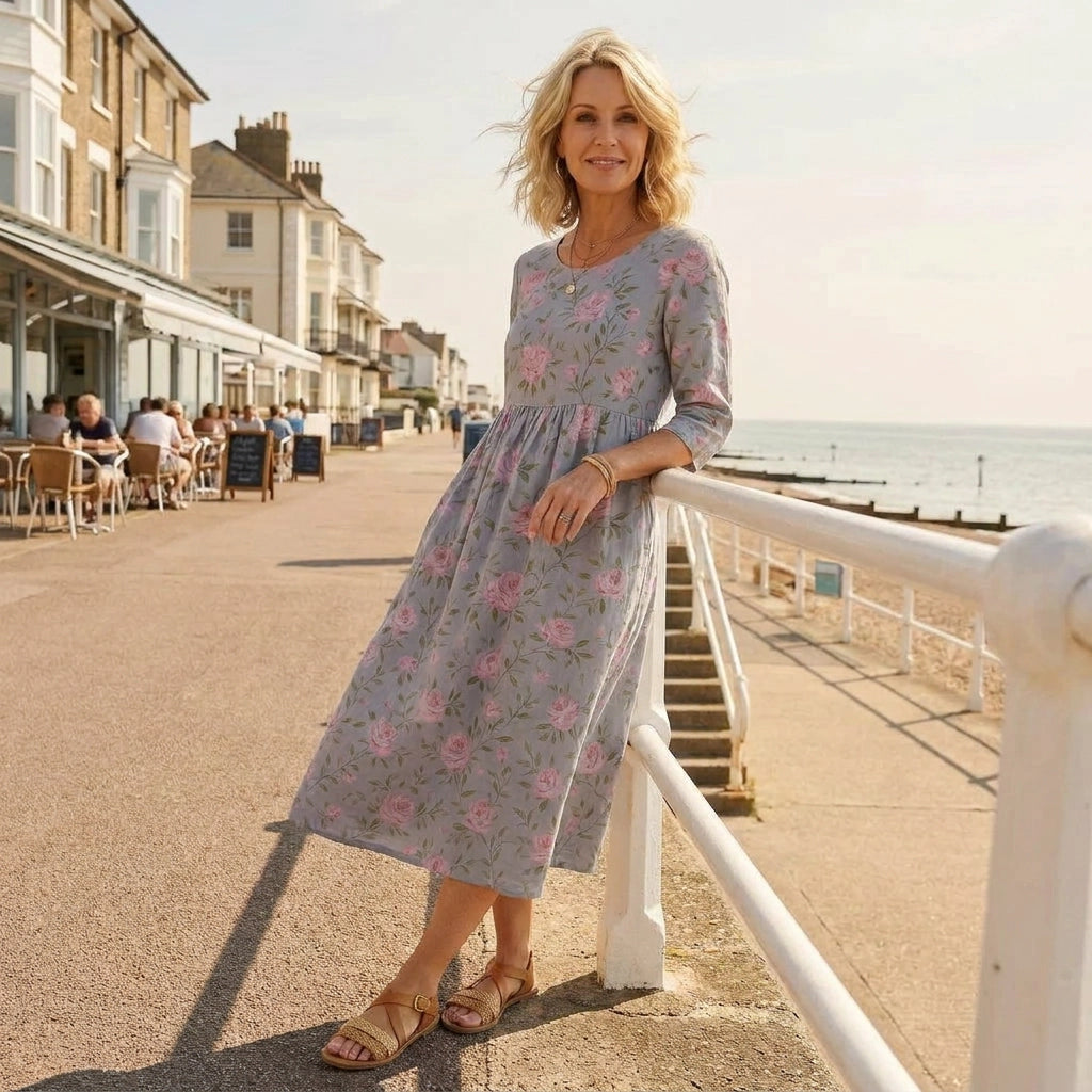 Flowy Summer Dress outdoor campaign - warm weather comfort