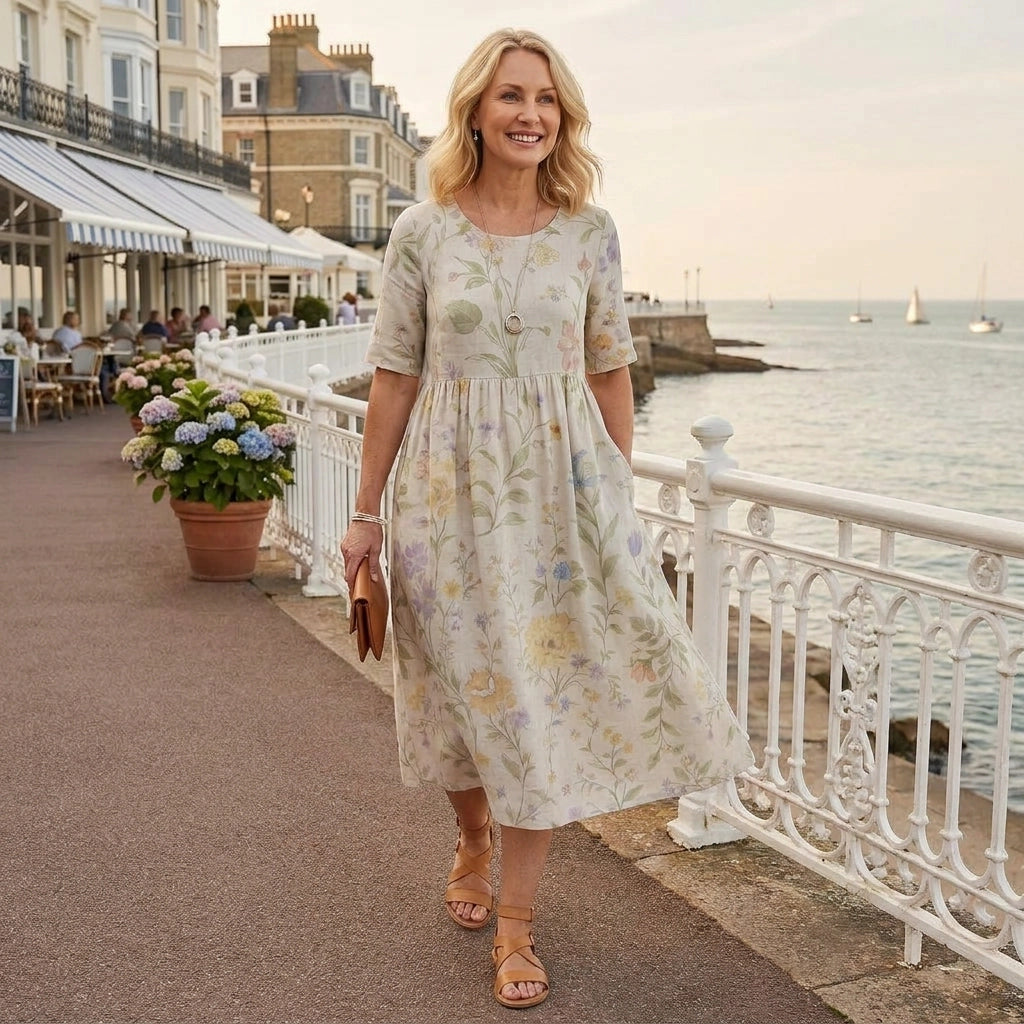 Flowy Summer Dress editorial look - timeless summer fashion