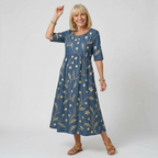 Flowy Summer Dress full product shot - breathable cotton fabric