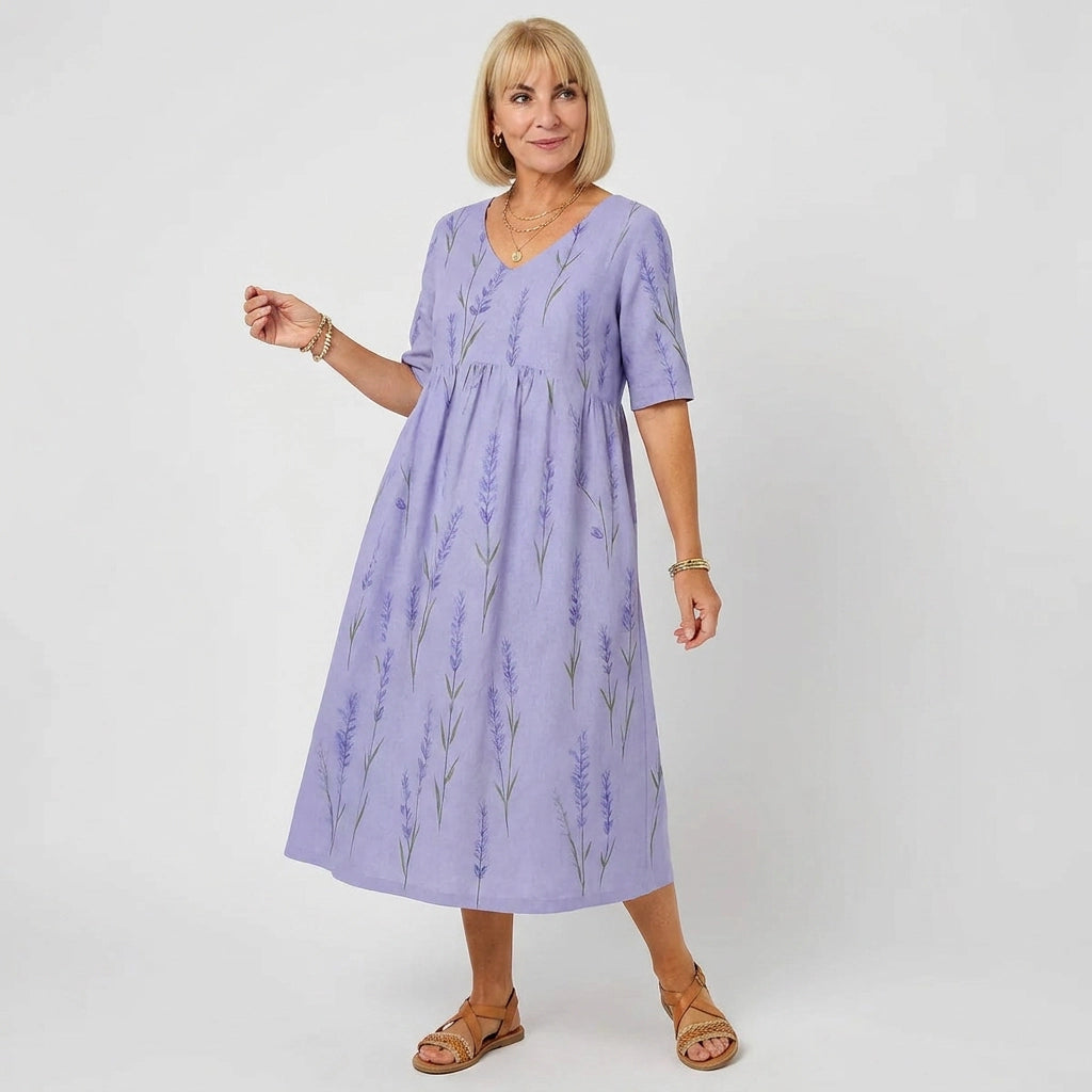 Flowy Summer Dress try-on - relaxed fit and flowy comfort