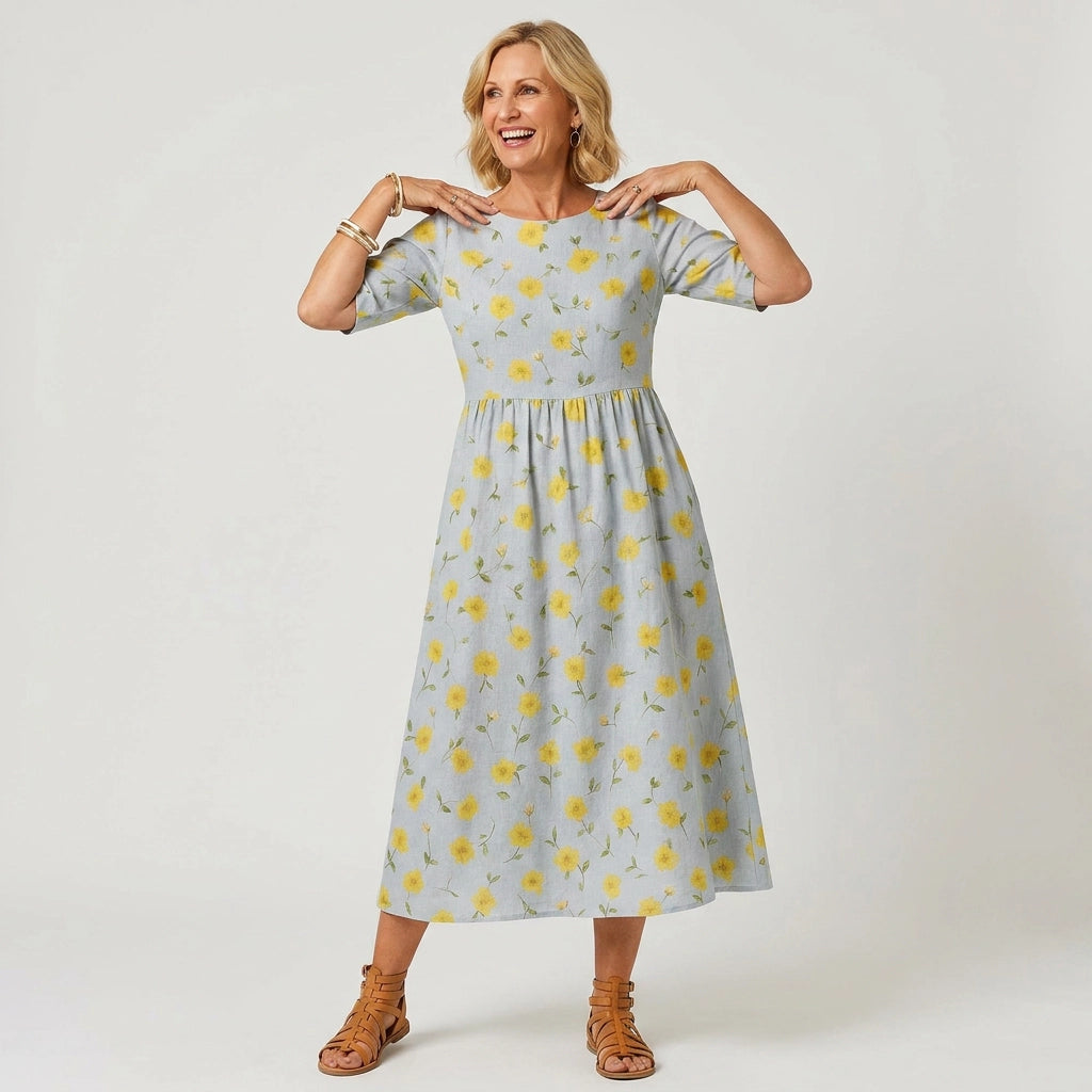 Flowy Summer Dress in motion - lightweight drape and movement