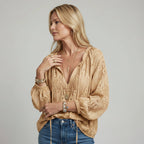 Crocheted Boho Long Sleeve Blouse