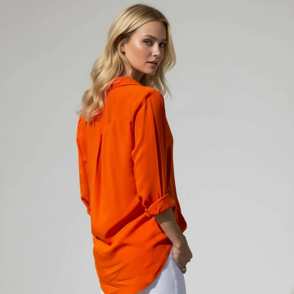 Classic Long Sleeve Blouse for Women with Tailored Fit