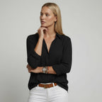 Classic Long Sleeve Blouse for Women with Tailored Fit