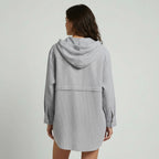 Hooded Striped Blouse for Women