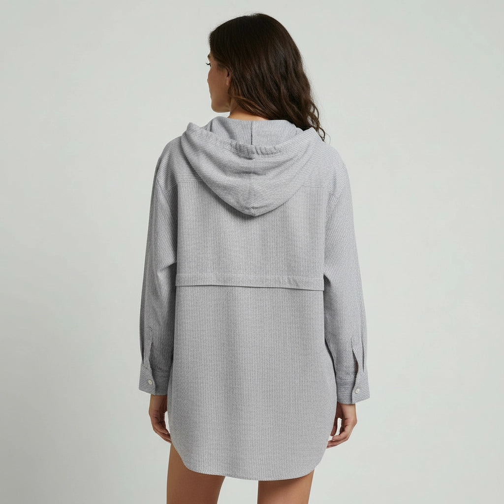 Hooded Striped Blouse for Women