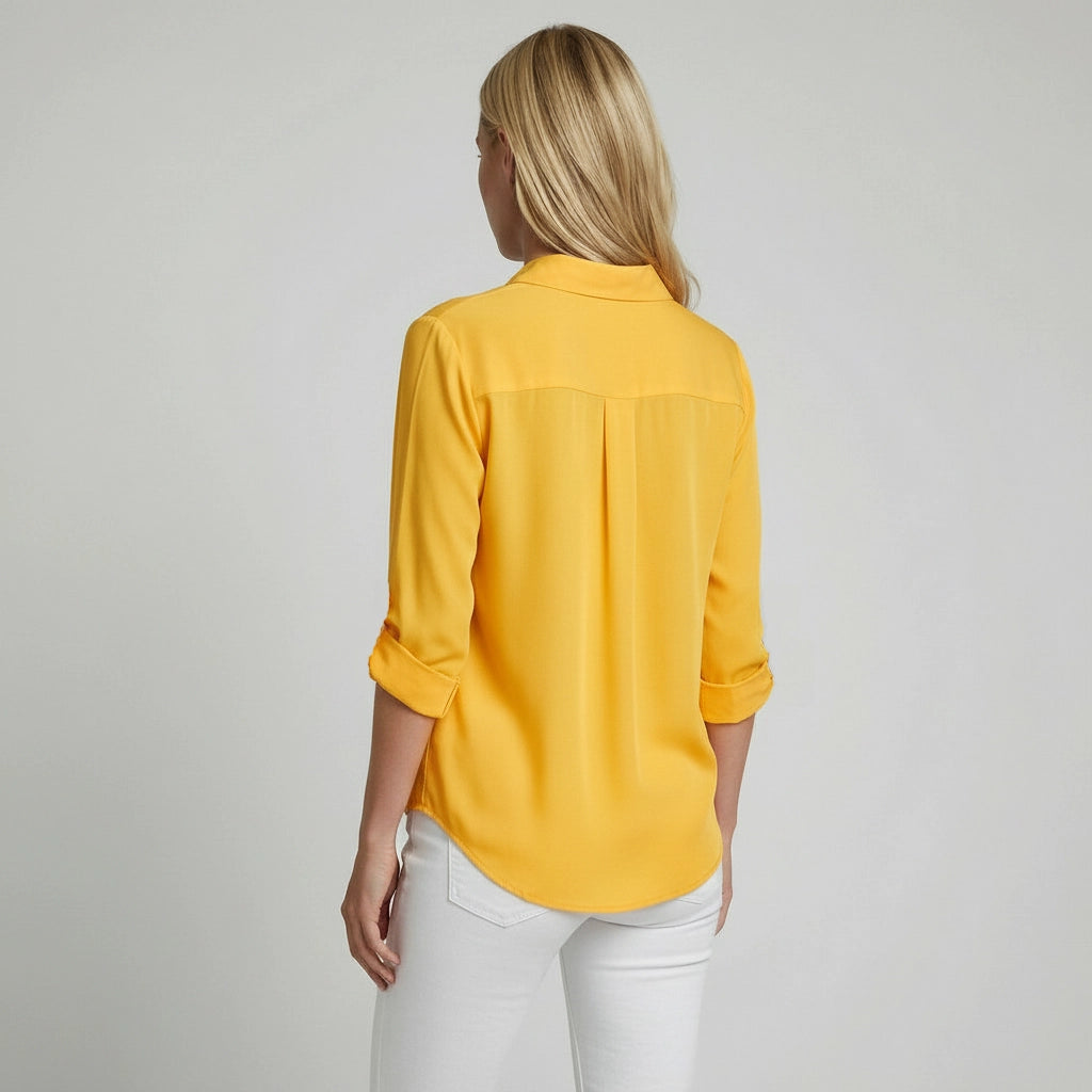 Classic Long Sleeve Blouse for Women with Tailored Fit