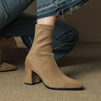 Virelle Suede Block-Heel Boots – Product image 13
