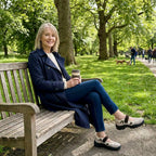 British woman wearing Montelle Walking Sandals - confident and comfortable lifestyle