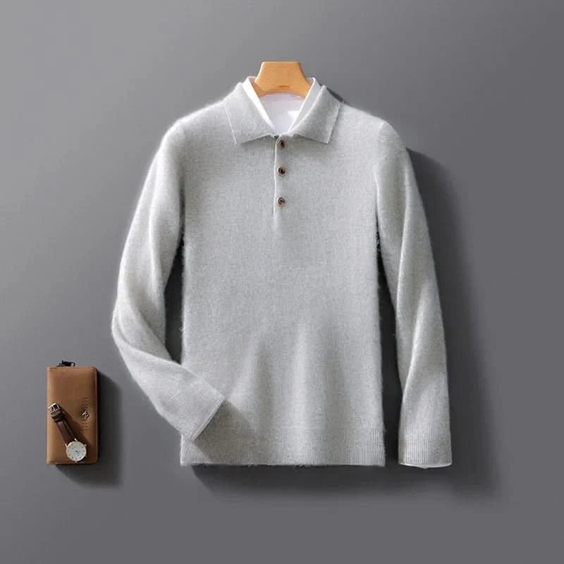 Wellington Cashmere-Blend Polo Knit – Product image 07
