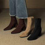 Virelle Suede Block-Heel Boots – Product image 23