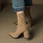 Virelle Suede Block-Heel Boots – Product image 14